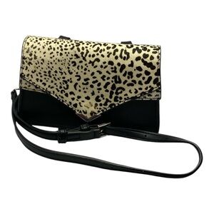 Sam Edelman Zebra Print Leather Mini Crossbody Purse
